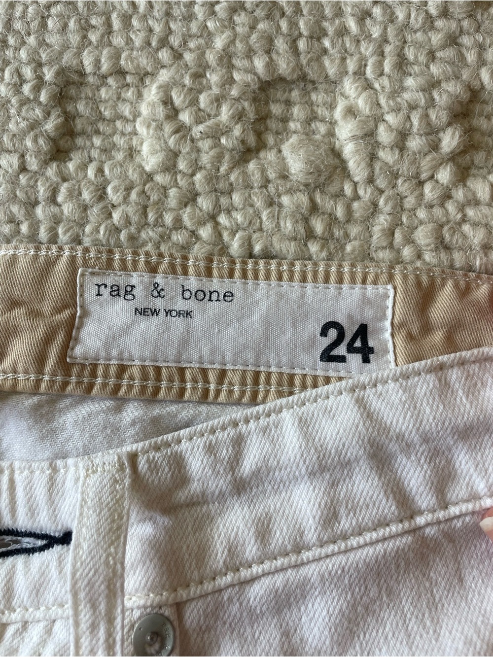 rag & bone Logan featherweight cream jeans - Picture 6 of 7